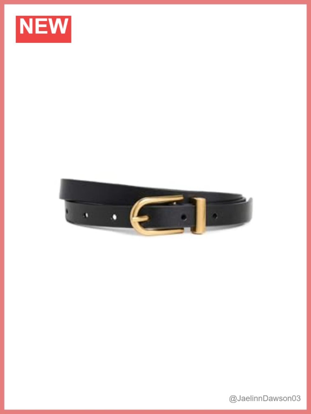 FRAME Simple Art Deco Belt Gold-Tone Rhinestone Buckle Classic